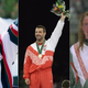 Takanobu Jumonji of Japan; Michelle Smith of Ireland; Stephane Traineau of France. Photos via Getty Images.